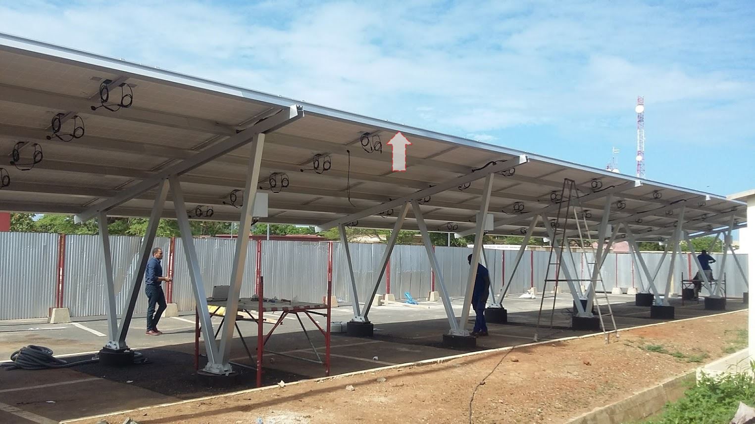 Antirust Solar Parking Lot Mounting Structure