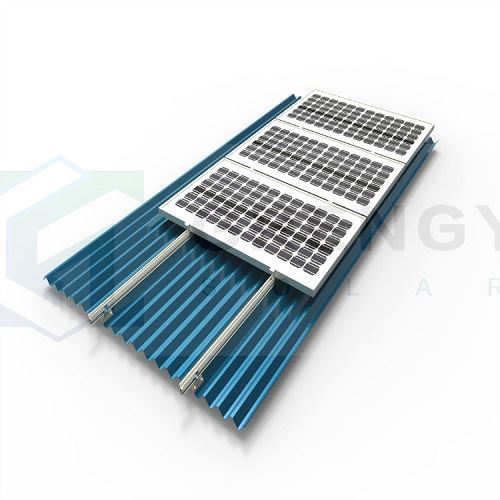 Trapezoidal solar clamp for corrugated roof