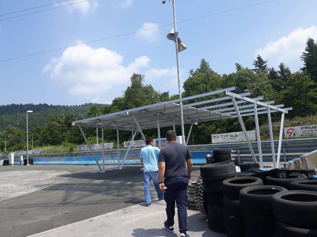 Single Carport Solar Mount Structure
