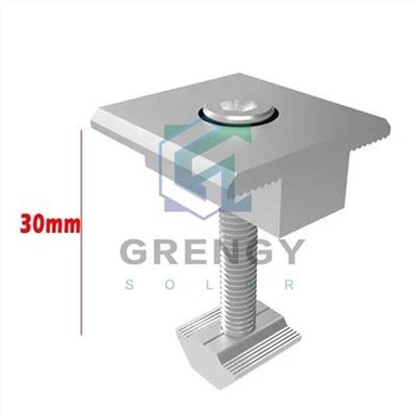 アルミニウム ソーラー パネル ルーフ マウント レール ブラケット ホルダー ミッド/エンド クランプ 固定キット