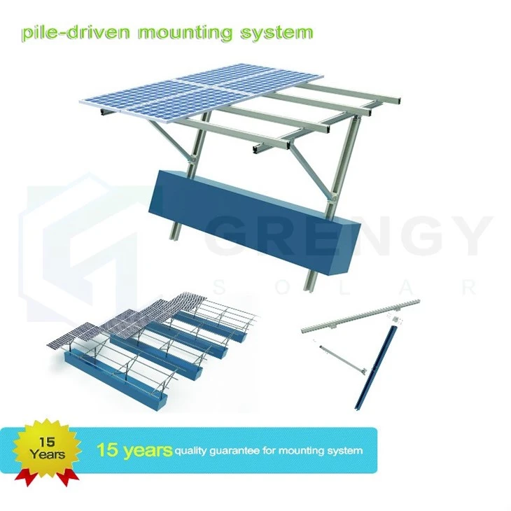 piling solar bracket with single pole