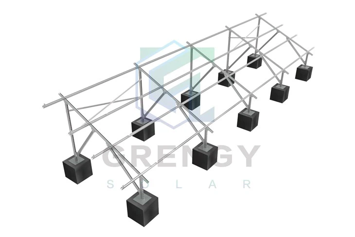 亜鉛メッキスチールソーラーPVパネルグランドマウントシステム